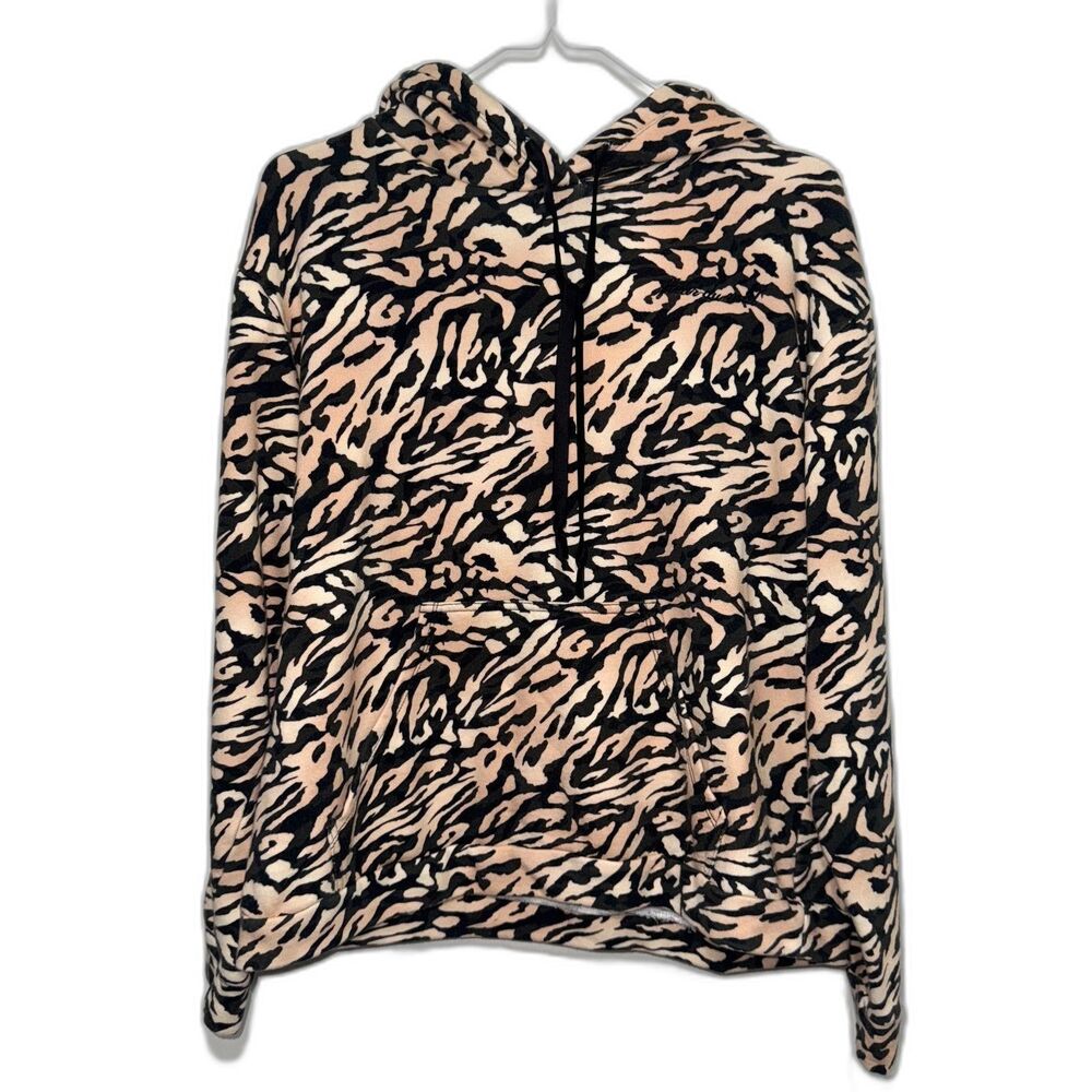 Fleur Du Mal Tiger Print Sweatshirt - Black/Tan L